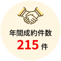 年間成約件数215件